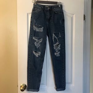 Topshop Ripped Mom Jeans